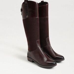 Sam Edelman Black and Brown Heeled Boots